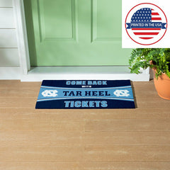 28" x 16" PVC Trapper Mat, Come Back with Tickets, University of North, Collegiate