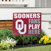 University of Oklahoma Coroplast Yard Sign "Fans Play Here", Collegiate, Home