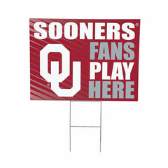 University of Oklahoma Coroplast Yard Sign "Fans Play Here", Collegiate, Home