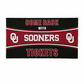 28" x 16" PVC Trapper Mat, Come Back with Tickets, University of Oklah, Collegiate