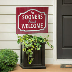 University of Oklahoma Coroplast Yard Sign, "Fans Welcome", Collegiate, Home