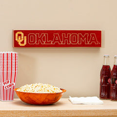 University of Oklahoma Engraved Wood Sign, 3.5" x 18", Collegiate, Home