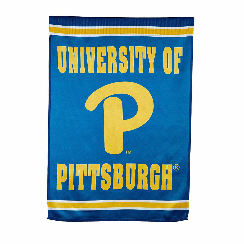 Embossed Suede Flag, House Size, University of Pittsburgh, Collegiate, Home