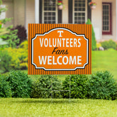 University of Tennessee Coroplast Yard Sign, "Fans Welcome", Collegiate, Home