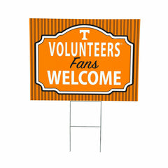 University of Tennessee Coroplast Yard Sign, "Fans Welcome", Collegiate, Home