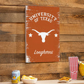 University of Texas Wood Wall Sign, 16x24, Collegiate, Home