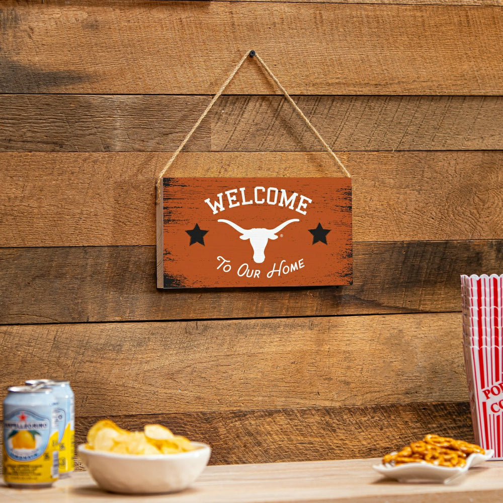 University of Texas Wood Wall Sign, 6x11, Collegiate, Home
