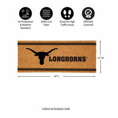 University of Texas Extra Large One Color Coir Mat, 60"x24", Collegiate