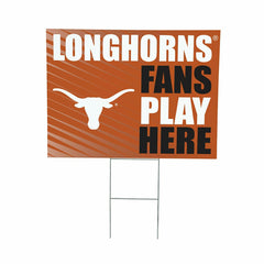 University of Texas Coroplast Yard Sign "Fans Play Here", Collegiate, Home