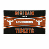 28" x 16" PVC Trapper Mat, Come Back with Tickets, University of Texas, Collegiate