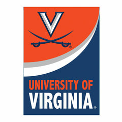 University of Virginia Burlap Flag House Size, Collegiate, Home
