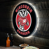 LED Wall Decor, Round, University of Wisconsin-Madison, Collegiate, Home