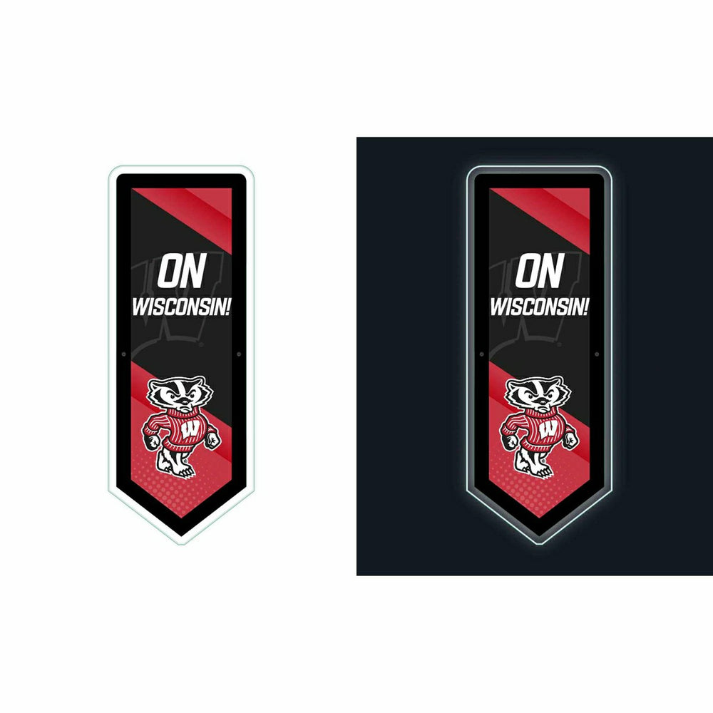 LED Wall Decor, Pennant, University of Wisconsin-Madison, Collegiate, Home
