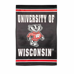 Embossed Suede Flag, GDN Size, University of Wisconsin-Madison, Collegiate, Home