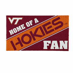 Virginia Tech, PVC Mat COLOR, Home of a Fan, Collegiate