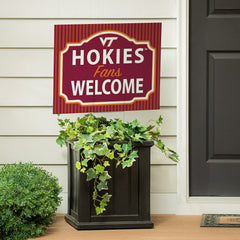 Virginia Tech Coroplast Yard Sign, "Fans Welcome", Collegiate, Home