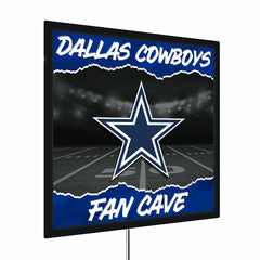 Dallas Cowboys 23"H x 23"L LED Wall Decor, Edgelite, Square, Home, NFL