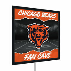 Chicago Bears 23"H x 23"L LED Wall Decor, Edgelite, Square, Home, NFL