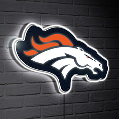 Denver Broncos LED Wall Decor, Glazelite, Logo, NFL, Home
