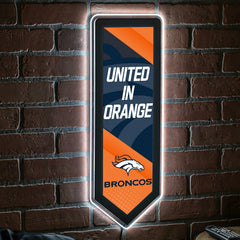 LED Wall Decor, Pennant, Denver Broncos, NFL, Home
