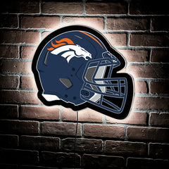 LED Wall Decor, Helmet, Denver Broncos, NFL, Home