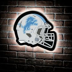 LED Wall Decor, Helmet, Detroit Lions, NFL, Home