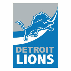 Detroit Lions Burlap Flag House Size, NFL, Home