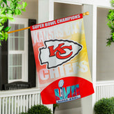 Embossed Suede Flag, SB57, Champions, House Size, Kansas City Chiefs, NFL, Home