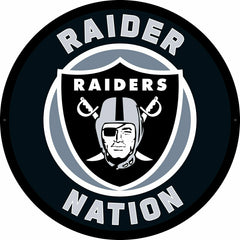 LED Wall Decor, Round, Las Vegas Raiders, NFL, Home