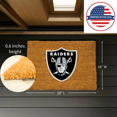 Coir Mat, 16"x28", Las Vegas Raiders, NFL