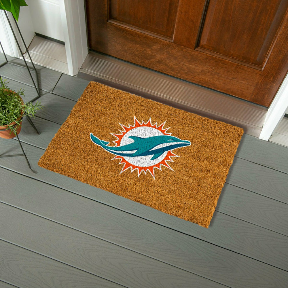 Coir Mat, 16"x28", Miami Dolphins, NFL
