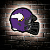 LED Wall Decor, Helmet, Minnesota Vikings, NFL, Home