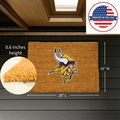 Coir Mat, 16"x28", Minnesota Vikings, NFL