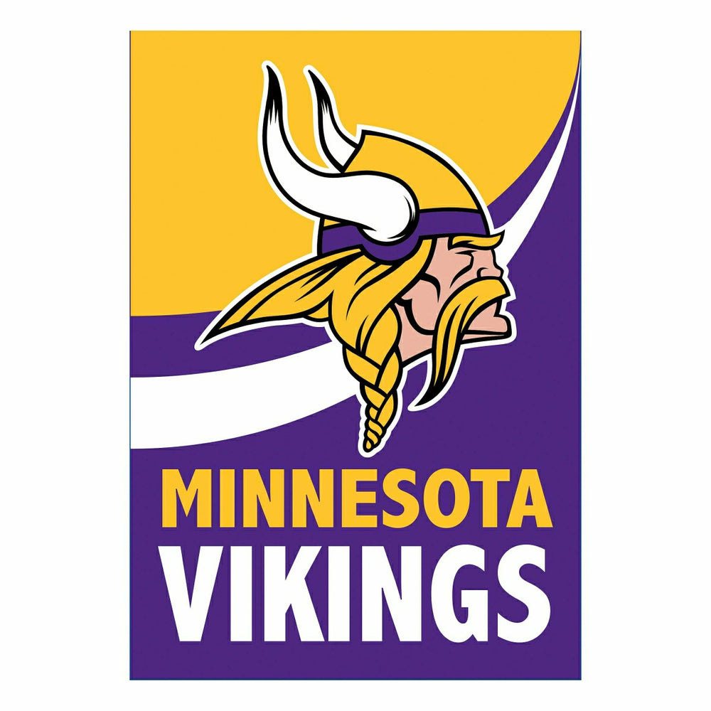 Minnesota Vikings Burlap Flag House Size, NFL, Home