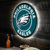 LED Wall Decor, Round, Philadelphia Eagles, NFL, Home