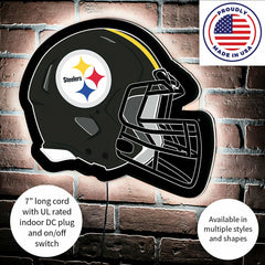 LED Wall Decor, Helmet, Pittsburgh Steelers, NFL, Home