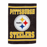 Embossed Suede Flag, House Size, Pittsburgh Steelers, NFL, Home