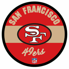 San Francisco 49ers NFL Football Large Round Vintage Edgelite LED Deco, NFL, Home