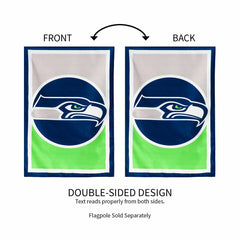 Flag, DS New Burlap, Reg, Seattle Seahawks, NFL, Home