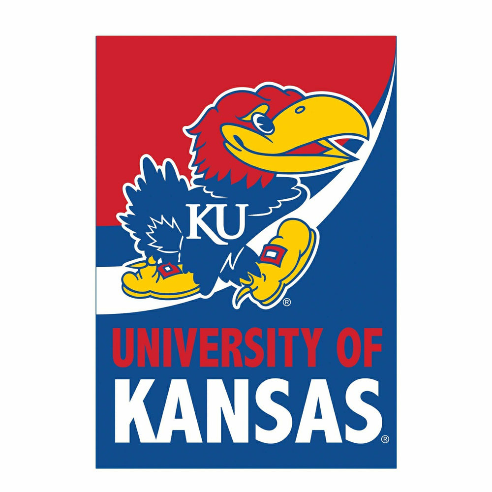 University of Kansas Burlap House Flag, Home, Collegiate