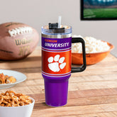 40oz Stainless Steel Canyon Cup w/ Straw, Clemson University, Home, Collegiate