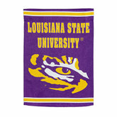 Embossed Suede Flag, House Size, Louisiana State University, Collegiate, Home