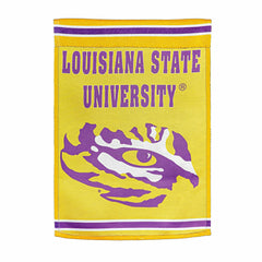 Embossed Suede Flag, House Size, Louisiana State University, Collegiate, Home