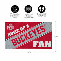 Ohio State University, PVC Mat COLOR, Home of a Fan, Collegiate