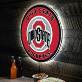LED Wall Decor, Round, Ohio State University, Collegiate, Home