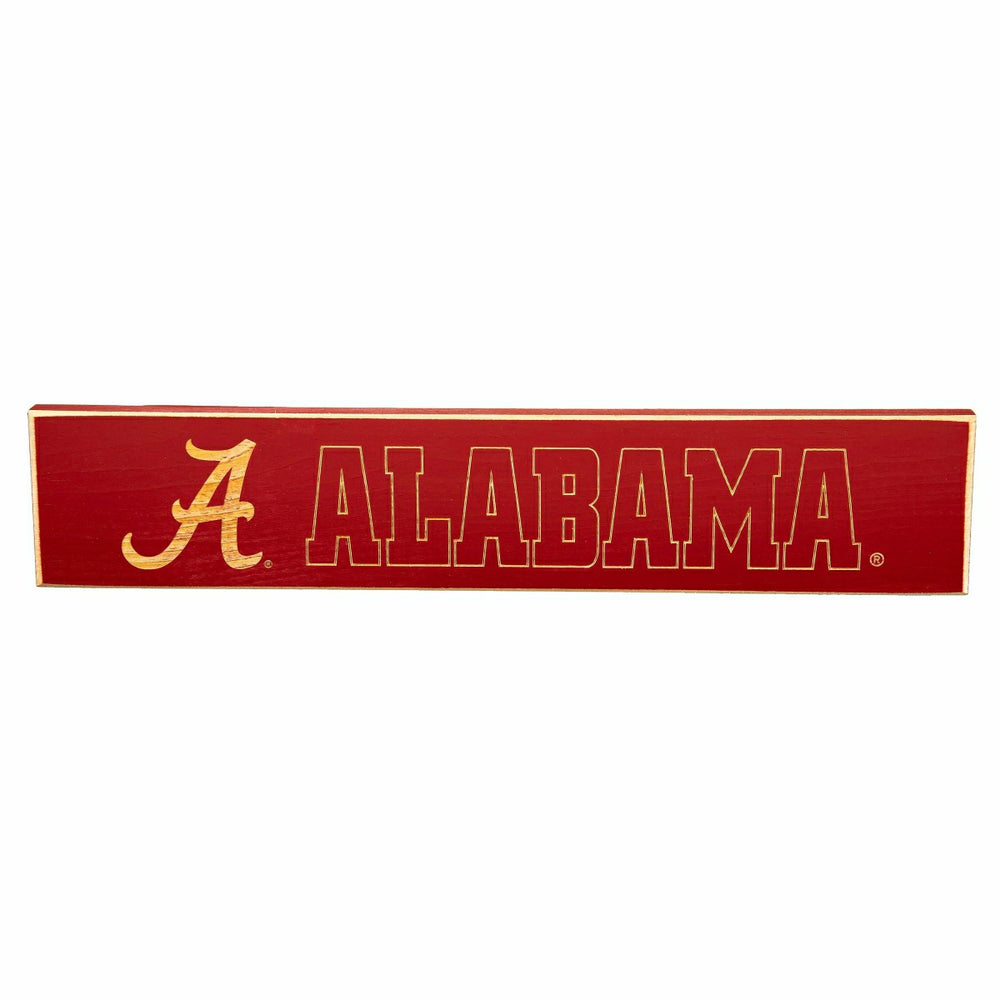 University of Alabama Engraved Wood Sign, 3.5" x 18", Collegiate, Home