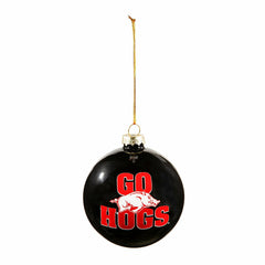 Blown Glass Ornament, University of Arkansas, Collegiate, Home