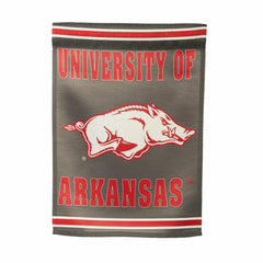 Embossed Suede Flag, GDN Size, University of Arkansas, Collegiate, Home