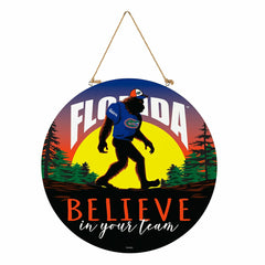 University of Florida Bigfoot Round Door Décor with Hanging Rope, 18x1, Collegiate, Home