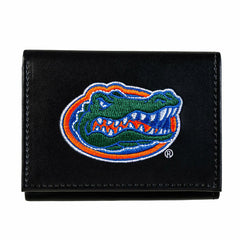 University of Florida Black Tri-Fold Embroidered Wallet w/ RFID Blocking, Collegiate, Home